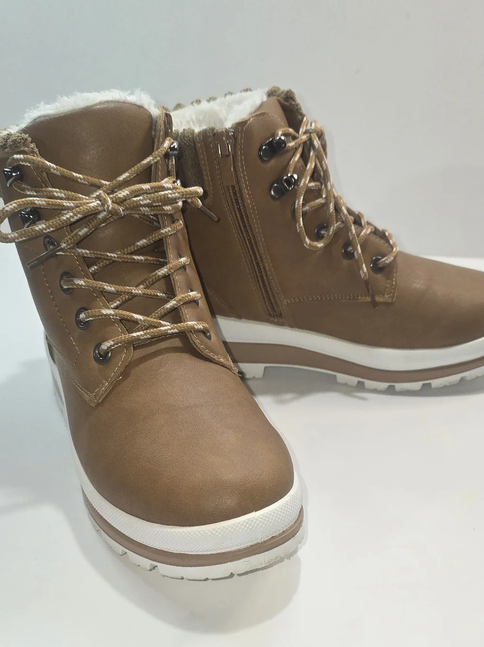Women's Winter Ankle Boots – Size EU 37 / US 6 – Brown